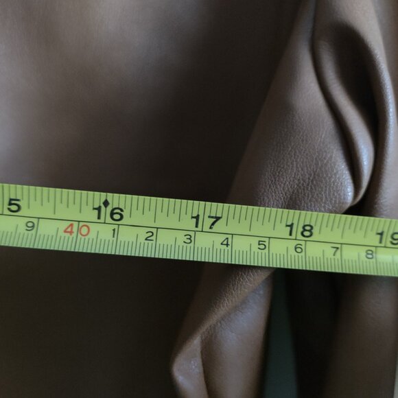 Marc New York - faux leather puff sleeve button down shirt - NWT - size XS - Picture 7 of 10